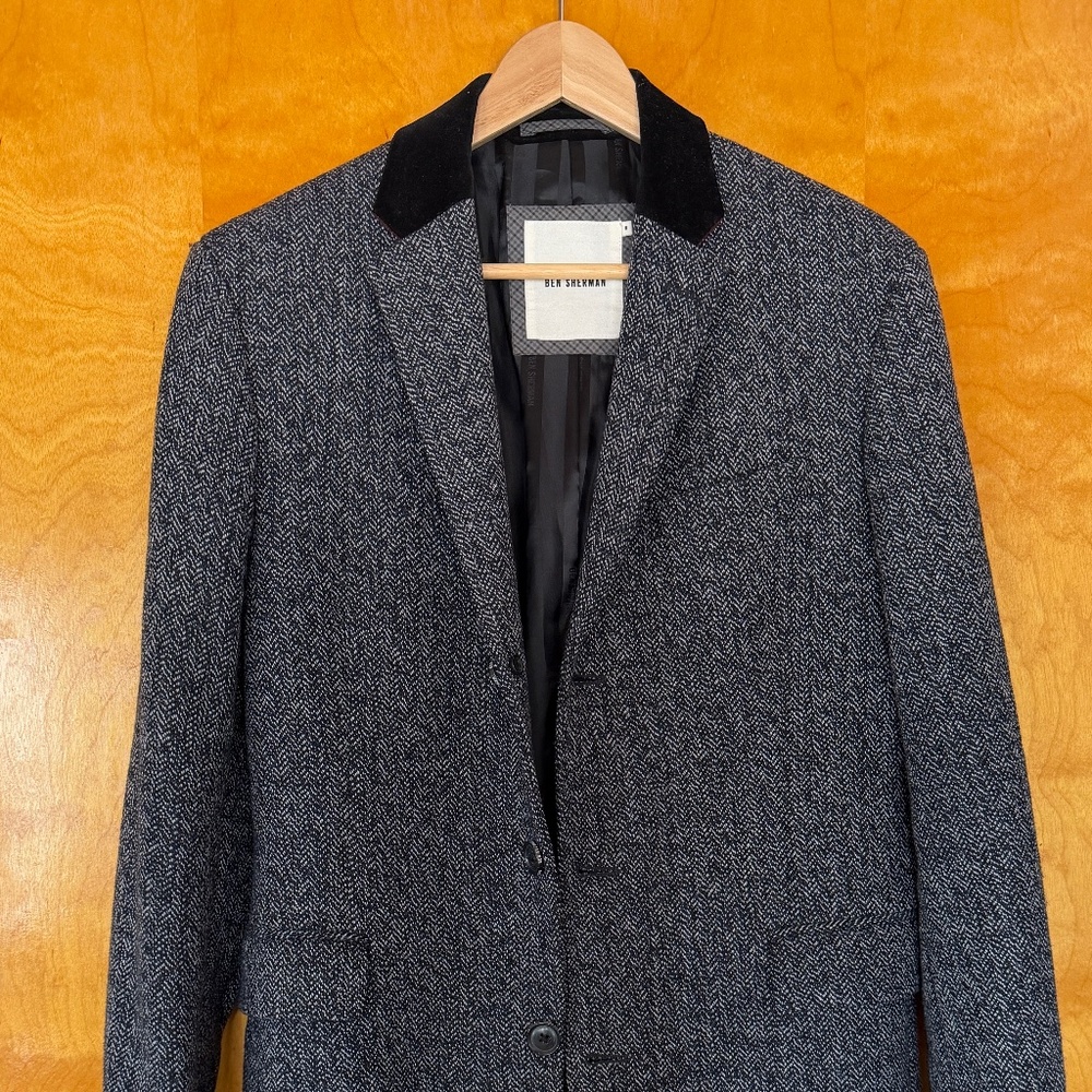 Ben Sherman Grey Long Overcoat